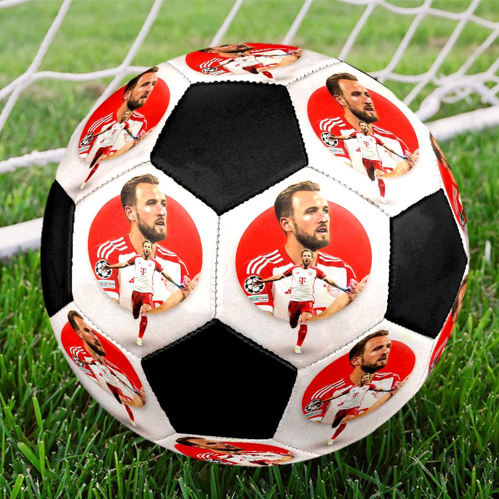 HurriKane Printed Size 5 Soccer Ball, Machine-Stitched PVC, Durable & High Bounce, All Ages Fit, fan merchandise, matches & outdoor use.