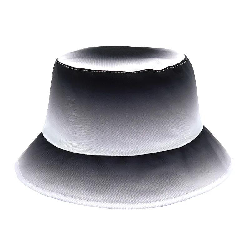 New Unisex Gradient Fisherman Hat Fashion Women Beach Sunscreen Bucket Hats Men Outdoor Panama Cap Summer Breathable Sun Caps