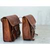 Leather Motorcycle Bags Saddle Bag Panniers Side Pouch Brown Saddlebags Luggage