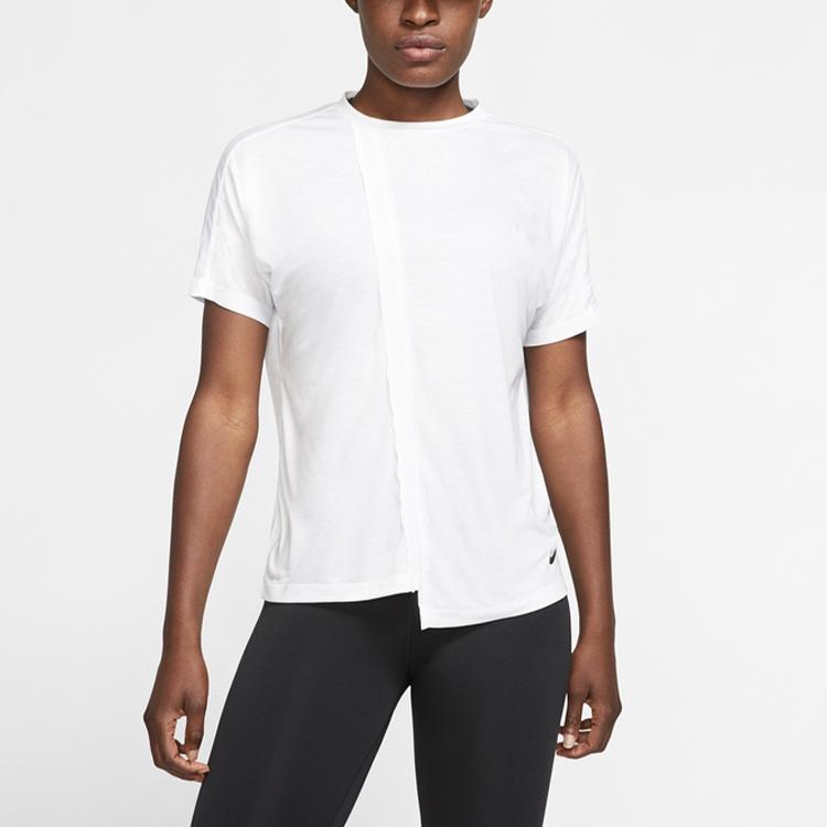 Nike Casual Breathable Round Neck Short Sleeve T-Shirt Women Tops White BV3168-100