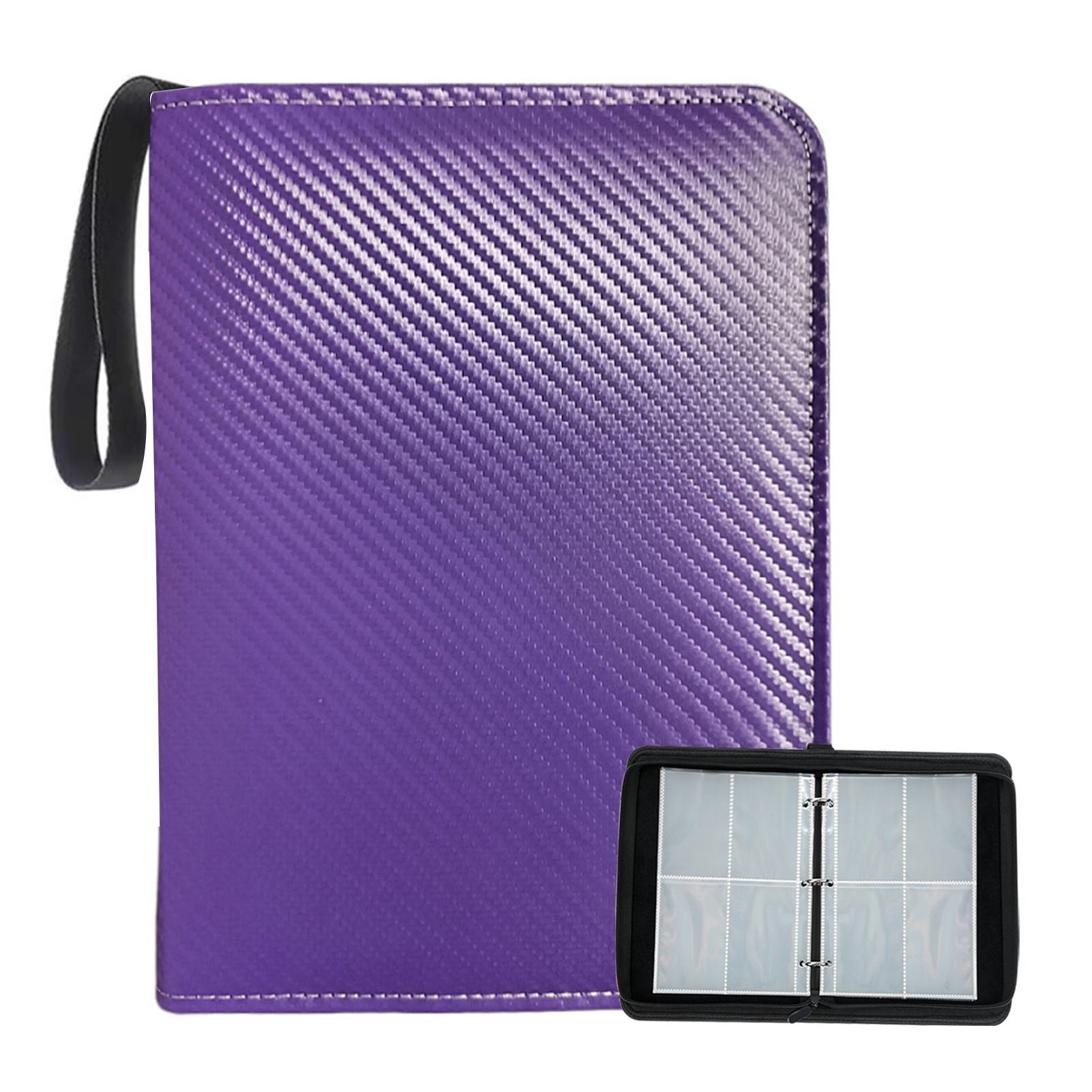 

Кожаный держатель для коллекционных карточек в стиле аниме, 4/6 сеток, набор для коллекционных игровых карт, сумка для хранения бейсбольных карт, вмещает 400/900 карт