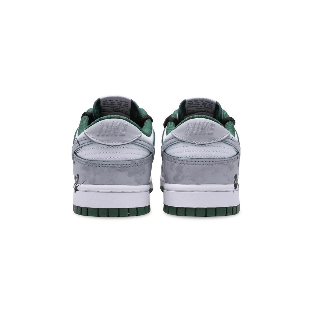 Nike Dunk PU Coverage Slip Resistant And Abrasion Resistant Low Top Skateboard Shoes Unisex Black Gray White DD1391-101(Team28-)