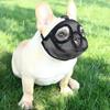 Dog Muzzle With Short Snout Adjustable Breathable Mesh Muzzle For English French Bulldogs Anti-bite Chewing Less