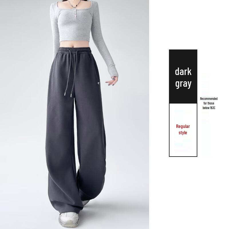 

Женские спортивные брюки La Chapelle 2025 Осень Свободные Прямые Широкие штанины XL