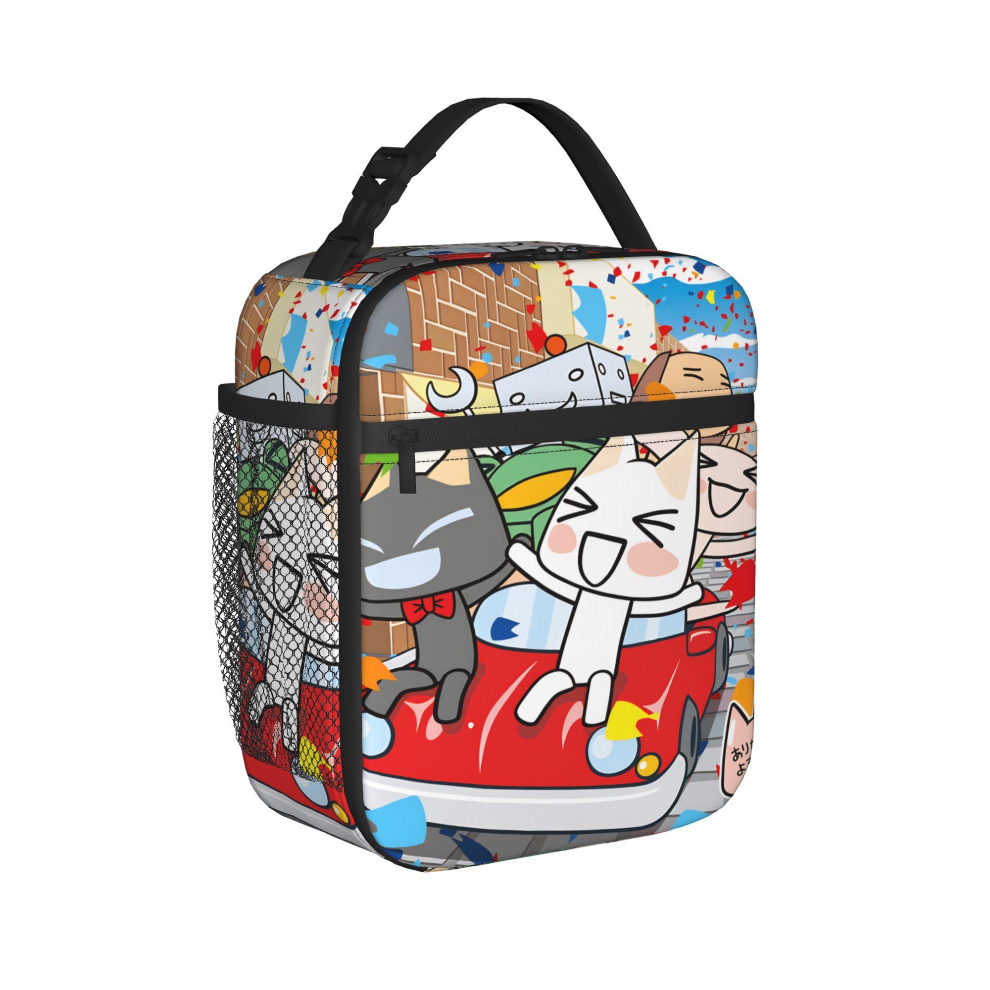 Toro Inoue Cat Lunch Bag For Girls Graphic Design Lunch Box Fun Picnic Cooler Bag Portable Oxford Tote Food Bags One Size