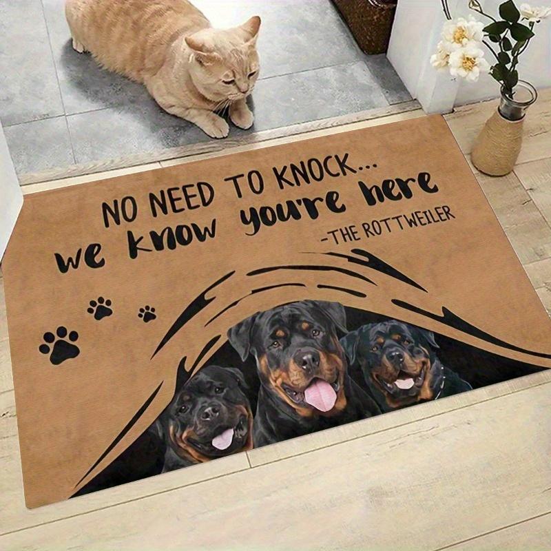 Wycieraczka Rottweiler - Antypoślizgowa wycieraczka do przedpokoju, kuchni, sypialni i łazienki - Prać w pralce dywanik wewnętrzny - Miłośnicy psów