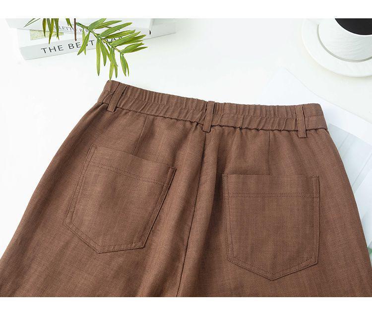 Dames Zomer 2026 Tencel Linnen Hoge Taille Wijde Pijpen Broek - Slankmakend, Lichtgewicht, Casual Pasvorm