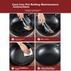 Wok Iron Pan 30CM, Compatible with Gas And Induction Stoves, Non-Coated, Suitable for Metal Spatula, MDB-30