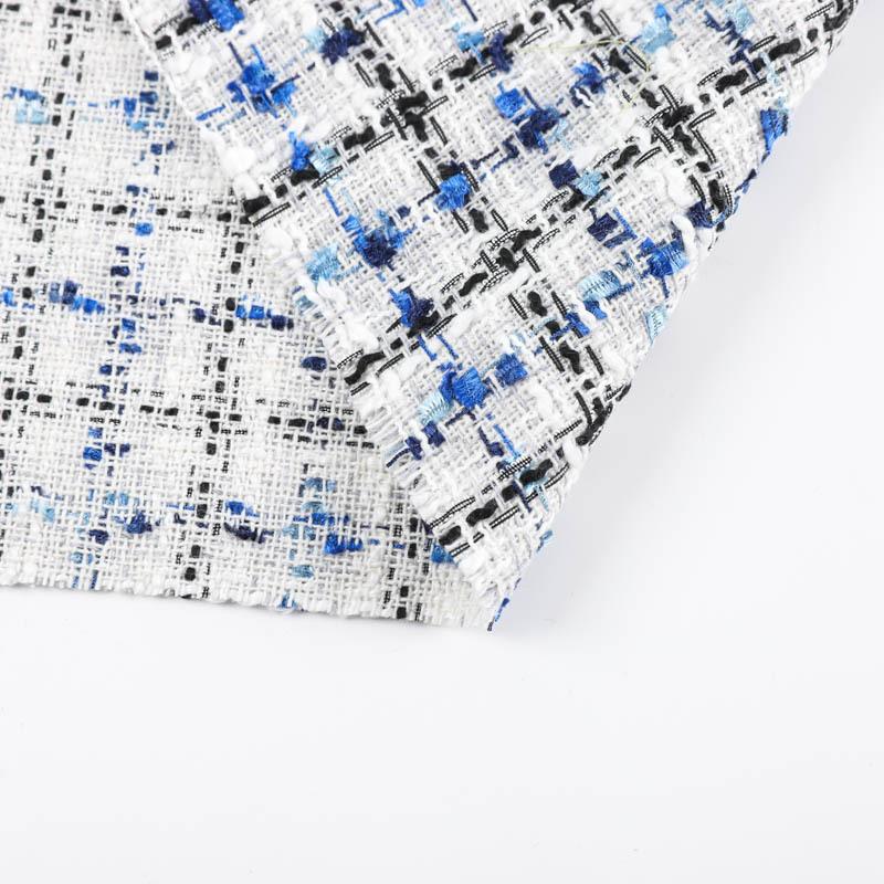 145x50cm Spring French Orchid Small Fragrance Wool Blended Fabric For Fashion Coat Short Skirt Woven Wool Tweed Fabric TJ20781