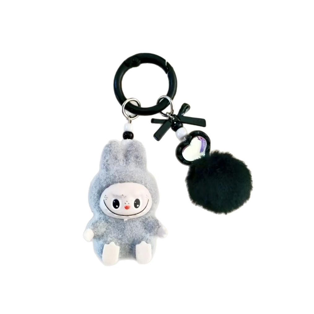 Keychain Change Baby Cute Grain Car Bag Pendant Mini Sitting Flocking Mobile Phone Chain Pull