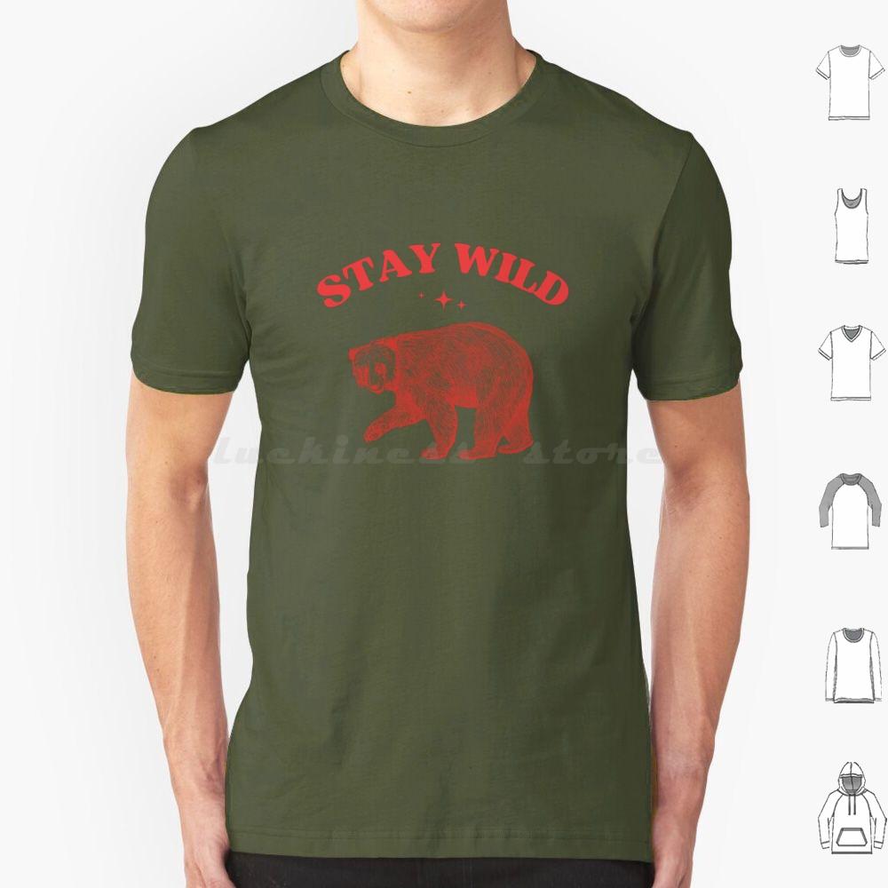 Stay Wild Womens Tee  Womens Cute Animals  Funny Animals  Weird Cute Tee T Shirt 6xl Cotton Cool Tee Funny Humorous Humor