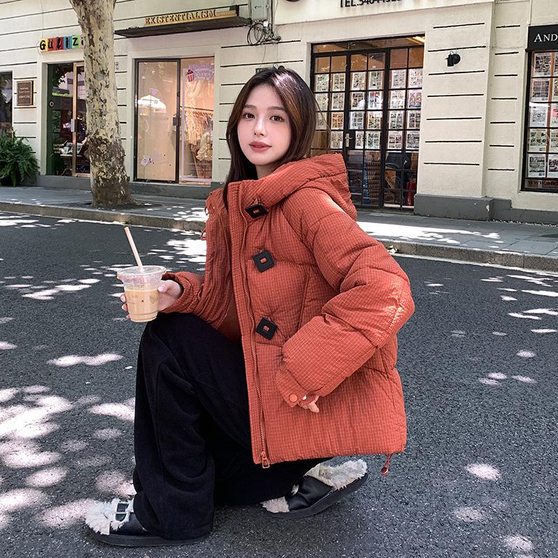 

Пуховая и утепленная хлопком одежда на трех пуговицах, с квадратным воротником и капюшоном, короткая утепленная хлопком куртка для леди XXL