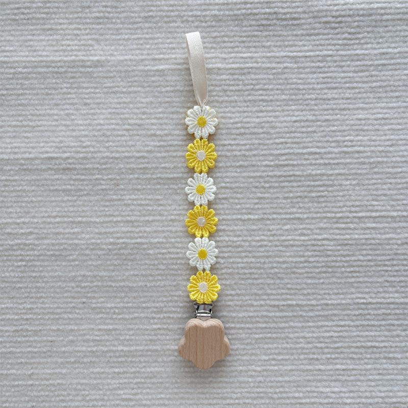 INS Korean Baby Pacifier Anti-Drop Chain and Teether Clip - Little Daisy Lanyard