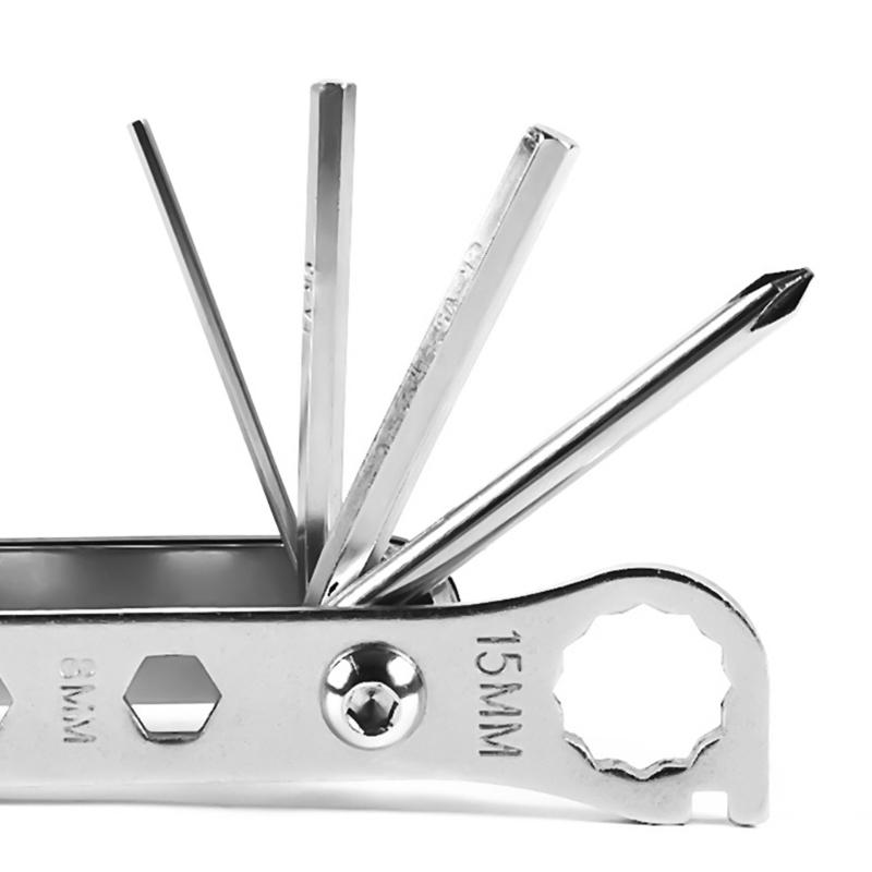 13 In 1 Multi-Function Bike Repair Tool Bike Folding Repair Tool Portable Socket Wrench Portable Bike Essential Tool