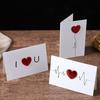 1pc 3D Leather Heart Card Greetings Cards Festival Party Invitation Card and Greeting Card for Wedding Anniversary All Occasions