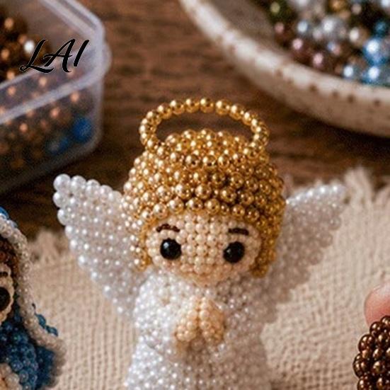 Indoor Craft Activities Nativity DIY Beading Kit Cute 3D Mary Joseph Baby Jesus Bead Set Classroom Supplies with Colorful Beads Accessories