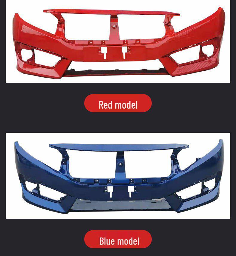 Compatible with 2016-2018 Honda Civic Front and Rear Bumpers.