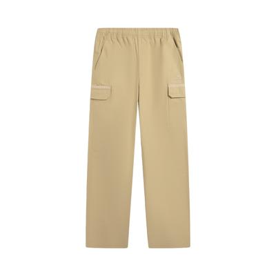 Li Ning Sports Lifestyle Series Brand Logo Embroidered Stitching Casual Pants Men Pants AKXW029-1