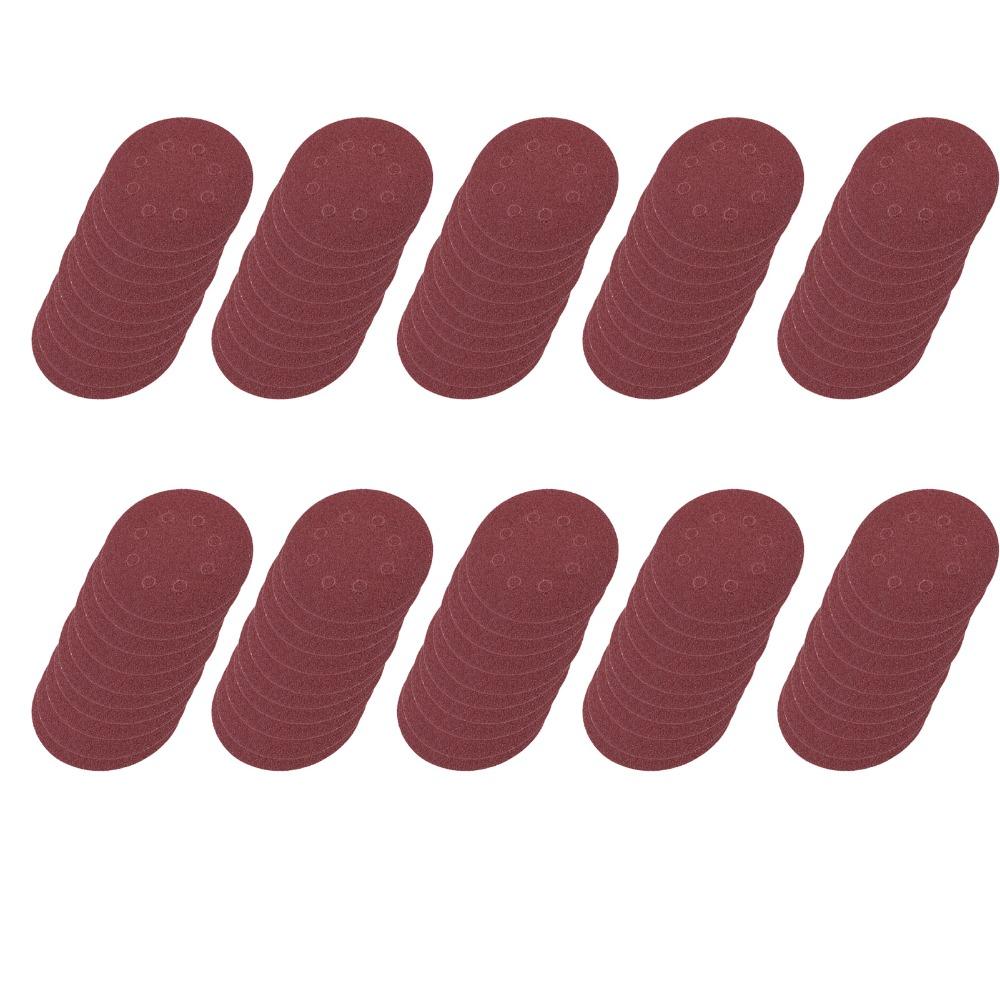 100pcs 8 Holes Dust Extraction Polishing Sandpaper Discs Sandpaper Sheet  Automotive Finishing