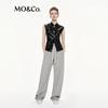 MO&Co. Tailored Faux Leather Vest