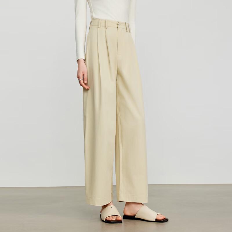 JOY SPEAKER 2025 Spring Women's High-Waist Straight Wide-Leg Casual Suit Pants