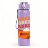 1PC Thankful Autumn Turkey 750ml Color Plastic Sports Water Bottle Leakproof Flip Straw Lid Suitable for Sports Office Home Use