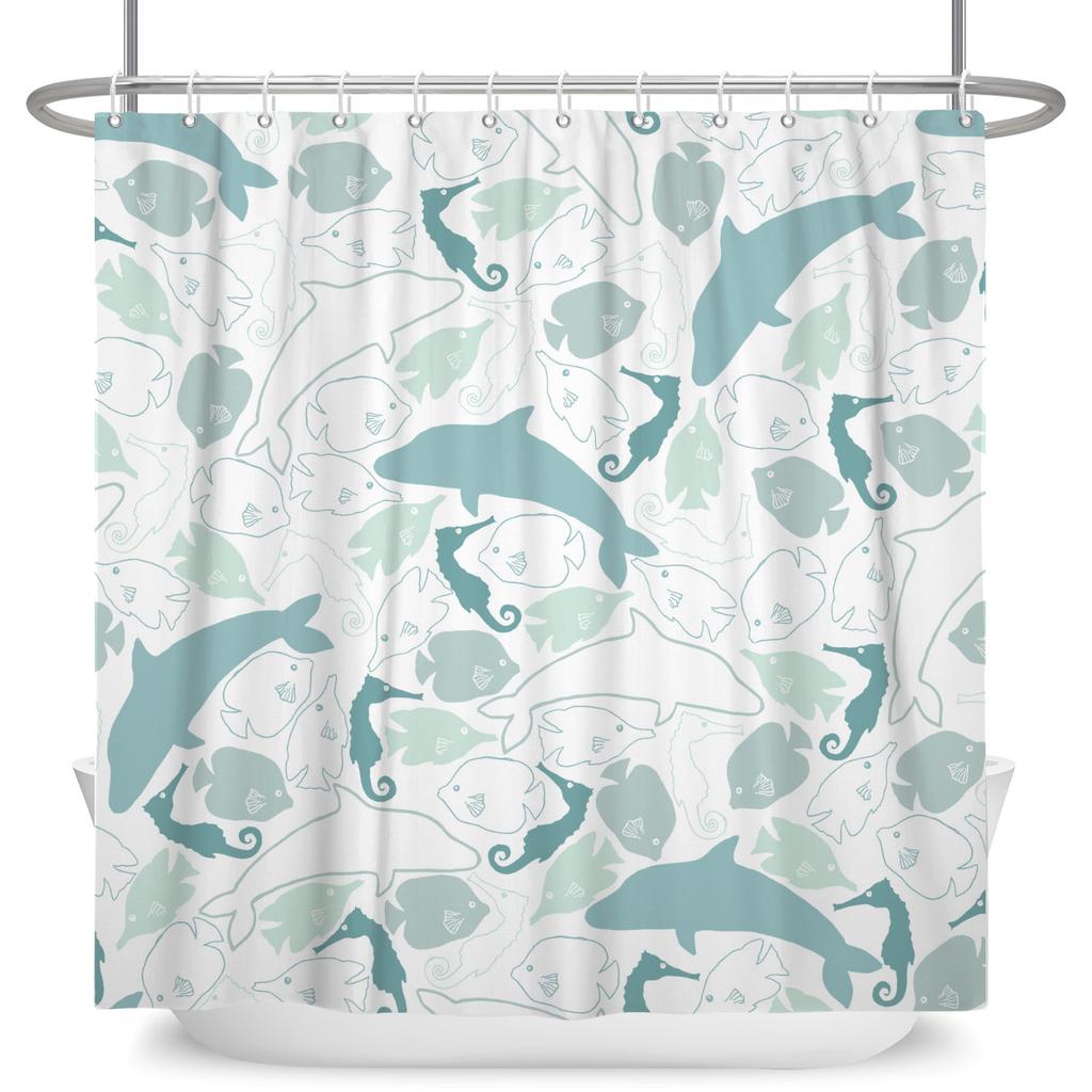 Cute Cartoon Animal Shower Curtain Waterproof Bath Curtain Bathroom Decor Kids Friendly Design Multiple Fun Patterns With Hooks
