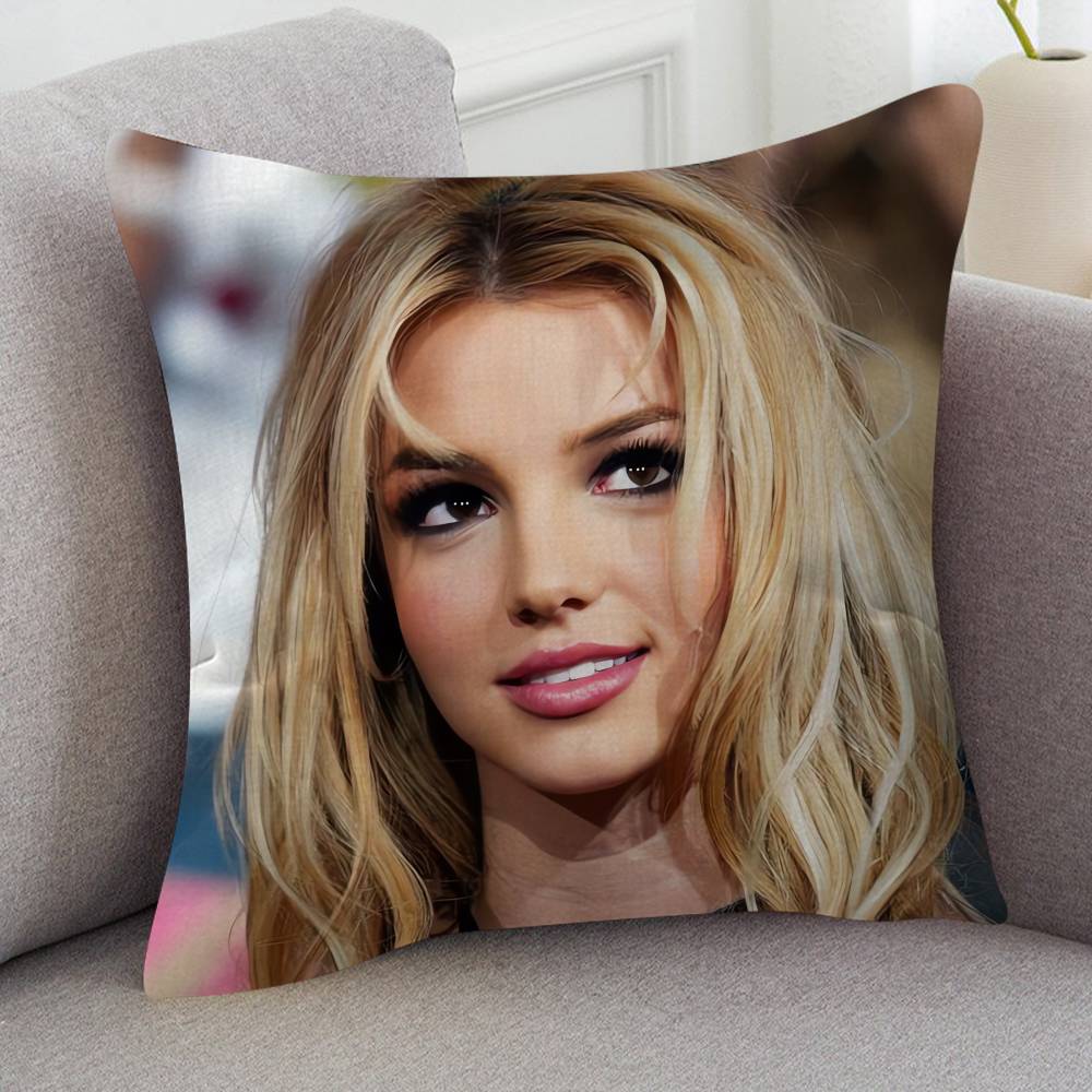 Sängerin Britney Jean Spears Zeichentrickserie Quadratisches Kissenbezug Weiche Taille Sofa Kissenbezug Schlafzimmer Zimmer Kissenbezug