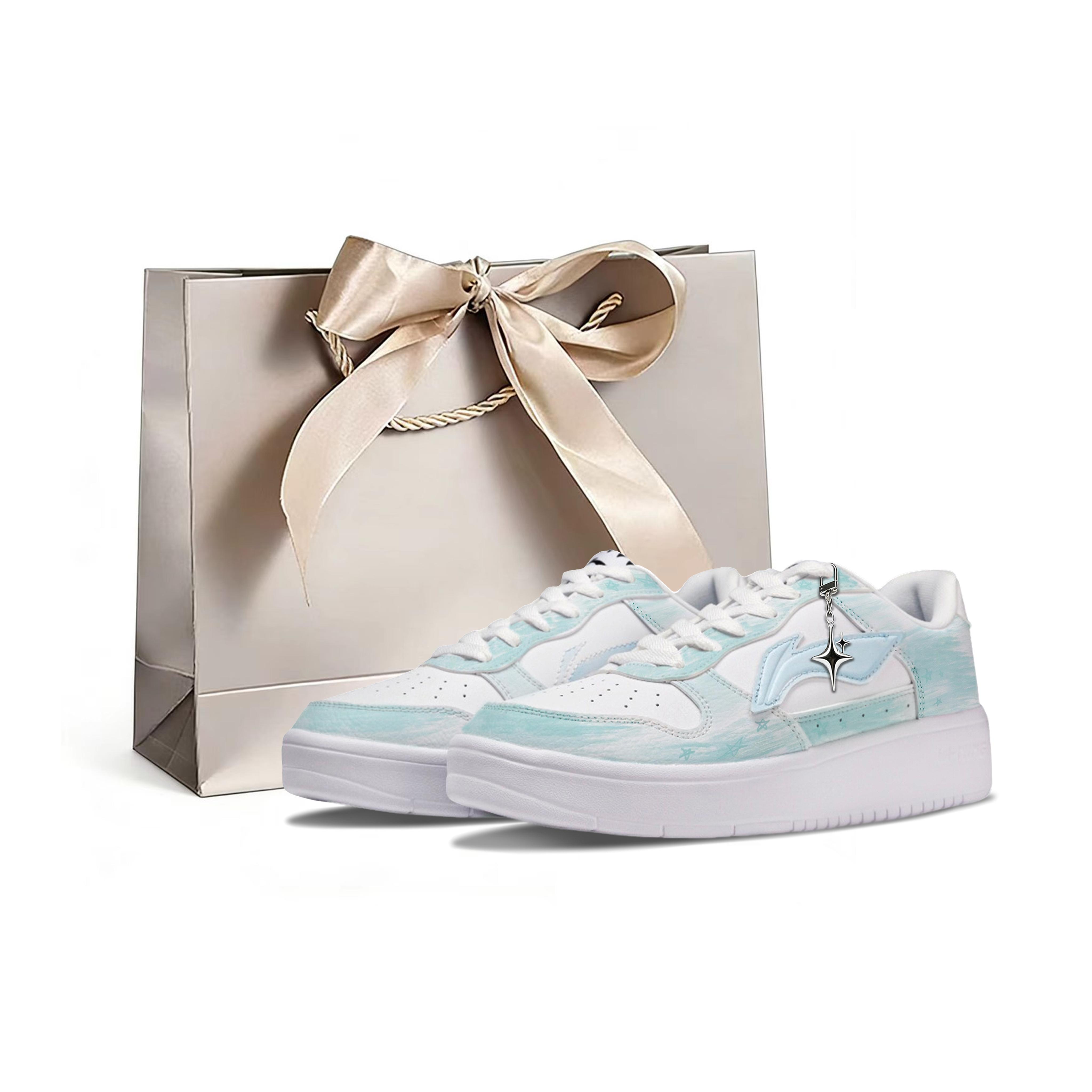 Li Ning Floating Boat Skateboard Shoes Unisex Low top Blue AGCS419-1(Team1788-BOX) 35.5