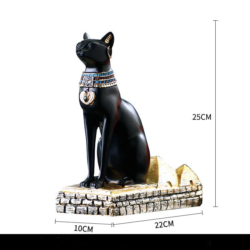 Kreatives Harz Weinregal Ägyptischer Anubis Hundegott Katzengott Ornament Wohnzimmer Büro Schrank Dekorationen