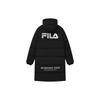 Fila Lightweight Solid Color Quilted Logo Print Zipper Hooded Down Jacket Men Outerwear Black F51M249910F-BK