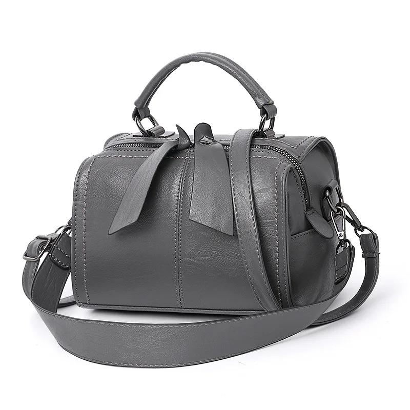 

bags for women Winter Fashi Luxury Design Wild Shoulder Bag Shoulder Bag Simple Soft Leather Large Capacity Woman Bag 16x22x13cm темно-серого