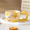 High Value Ins Style Ceramic Cup with Spoon Creative Household Couple Water Cup Gift Box Souvenir High End Sense Mug