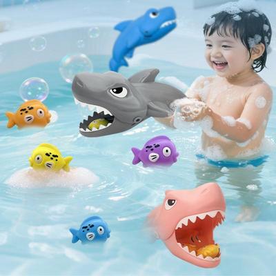 5Pcs Big Shark Eats Small Fish Water Play Toy Interactive Bath Fun Feeding Toys Bath Water Play Set Ideal Gift For Children