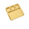 Multi-Compartment Stainless Steel Divided Meal Tray Rectangular Food Serving Plate  Kitchen
