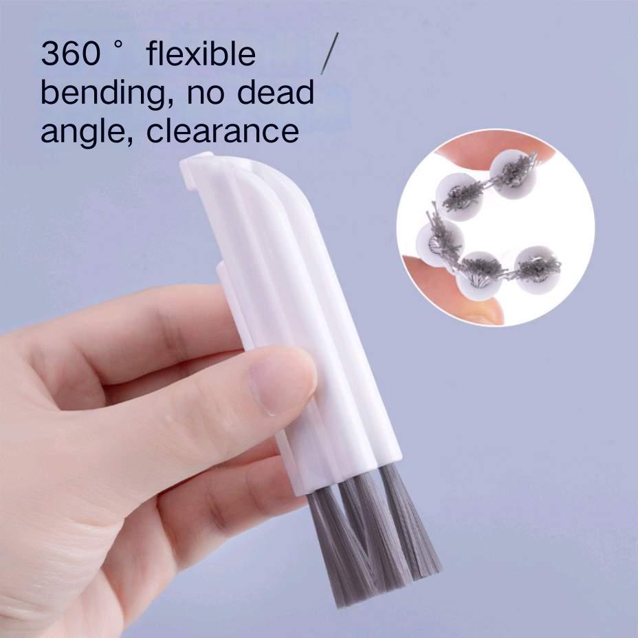 1pc Flexible Gap Brush Keyboard Cleaning Brush Bendable Cup Cover Groove Gap Brush