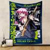 Drunk Anime Girl Tapestry Wall Hanging, Japanese Manga Music Comic Art, Kawaii Wall Decor for Bedroom Living Room Dorm