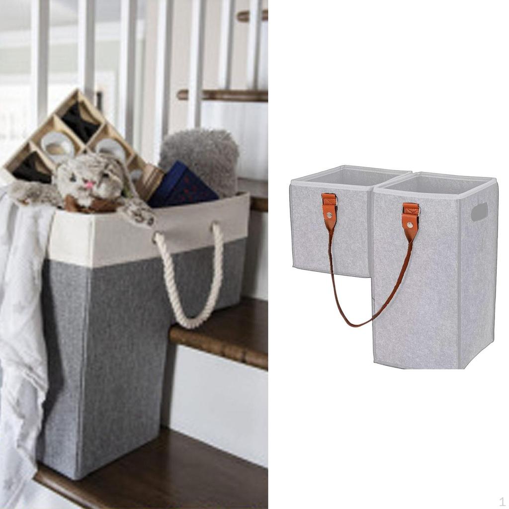 Filz Treppen-Organizer Korb 44.5x24x43cm Waschbar Zubehör Vielseitig Leichtgewicht für Haushalt