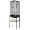 VEVOR Large Bird Cage, 62 In, Open Top Parakeet Cage with Rolling Stand, Steel Bird Flight Cage with Removable Tray, Budgie Birdcage with 4 Perches