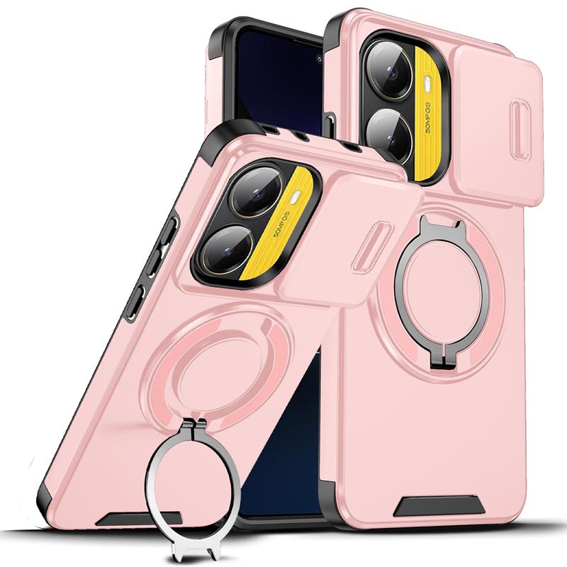 For Xiaomi Poco X7 Pro 5G Case Shockproof Armor Magnetic Holder Ring Case For Poko Little X7 X 7 PocoX7 Pro Slide Lens Cover