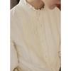 Women's French Retro Ruffle Collar Long Sleeve Shirt for Autumn/Winter