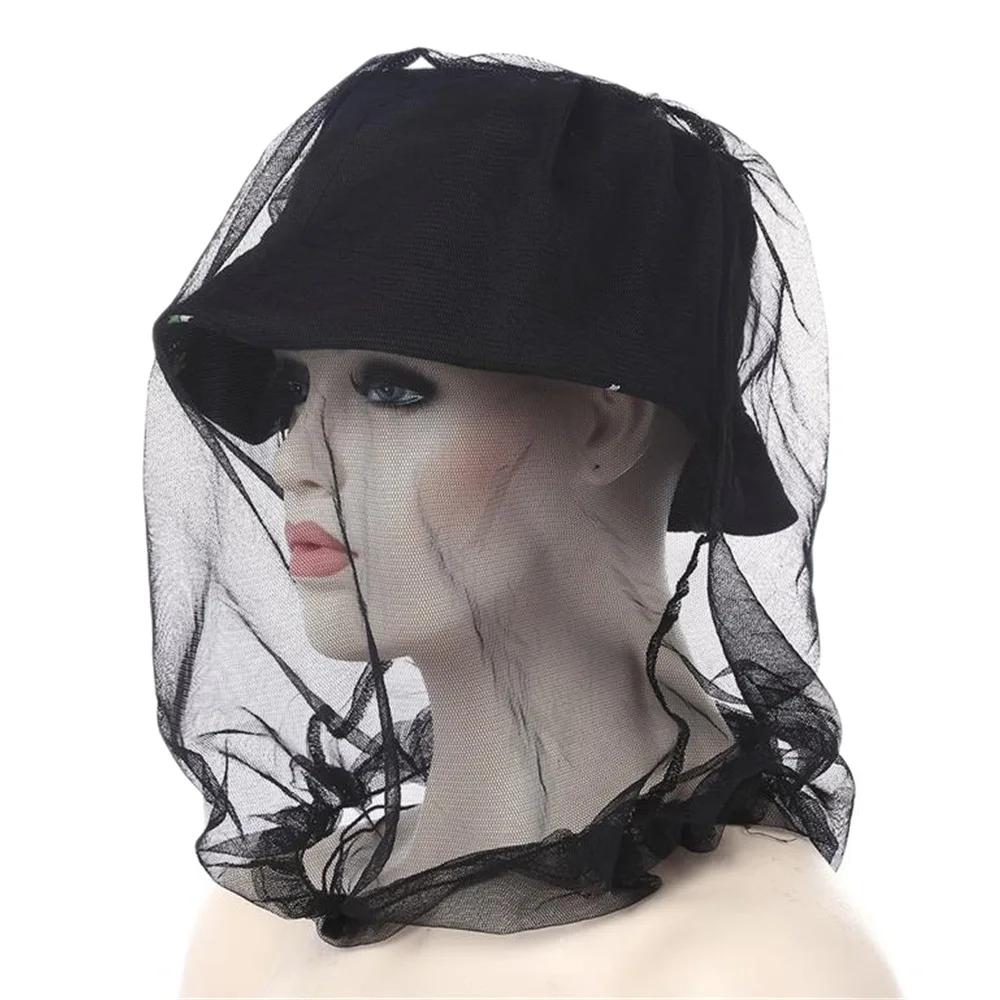 Outdoor Mosquito Head Cover Mesh Net Face Protector Cap Gardening Hat Bee Insect-proof Hat for Travel Hiking Camping Fishing Cap