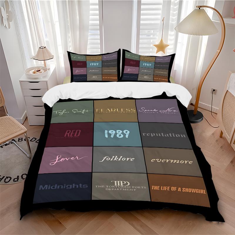 3Pcs Taylor Swift Album Covers Bedding Sets For All Sizes New 3D Printed Bed Cover Comforter Duvet Cover Pillowcase Bedroom Decoration