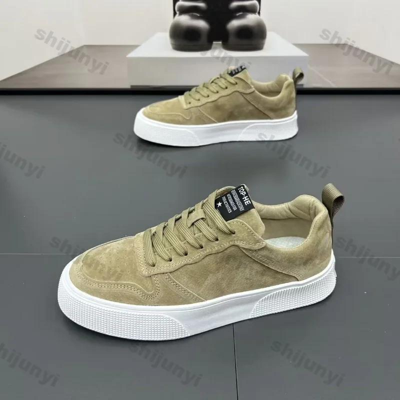 Fashion Men's Sneakers Soft Sole Casual Sports Shoes Comfortable Board Shoes Men Lace Up Platform Vulcanized Shoe Zapatillas De Hombre