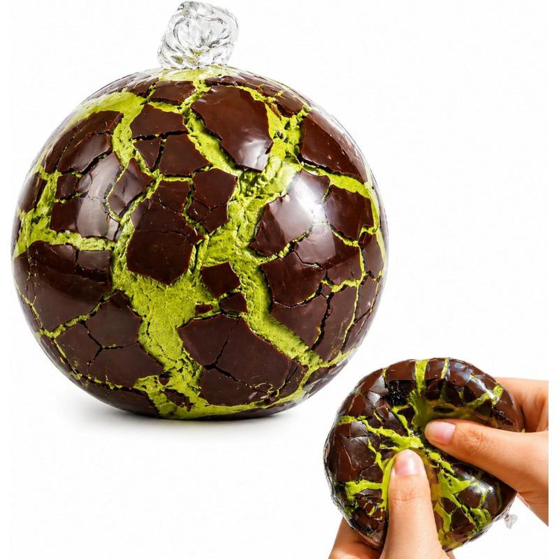 Squeeze Stress Ball Cracked Wax Chocolate Shaped Soft Squishy Fidget Toy Desk Toy For Stress Relief Office Study Break Adults