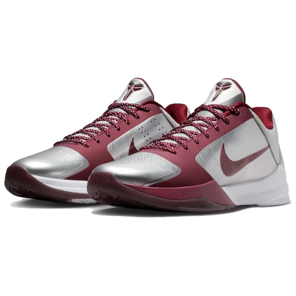 Nike Zoom Kobe 5 Rebound Grip Low Top Basketball Shoes Men's Silver White IM0557-001