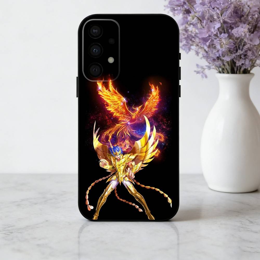 Anime S-Saint-T S-Seiya-A Handyhülle für Samsung Galaxy A73,A72,A71,A70,A53,A52,A51,Andere Weiche Schwarze Hülle