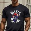 Top Mafia For Life Shirt Funny Present For Mens Short Sleeve TShirts Oneck Top Tees