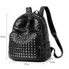 Super Cool Luxury Design Rivets Backpacks Soft Leather Wear Resistant PU Backpacks Large Capacity Punk Backpacks Unisex