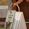 2026 Oil Painting Calendar Desk Art - Vintage One-Way Tear-off Page, Exam Countdown & Daily Planner